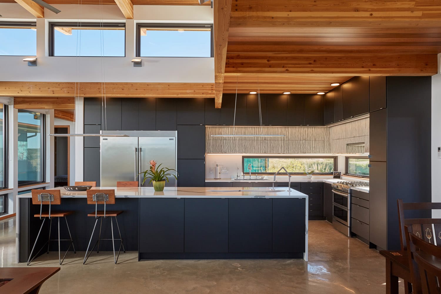 Kitchen Jeff Derebery’s custom Lindal Hestia home in the Texas Hill Country, Johnson City