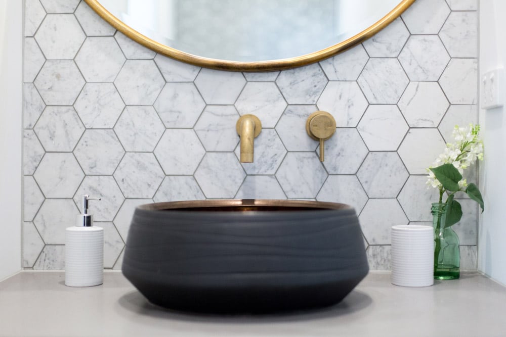 bathroom counter and tile trends 2019
