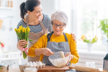 Happy family in the kitchen