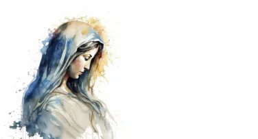 Virgin mary watercolor banner art, Religious design art, Mary, h