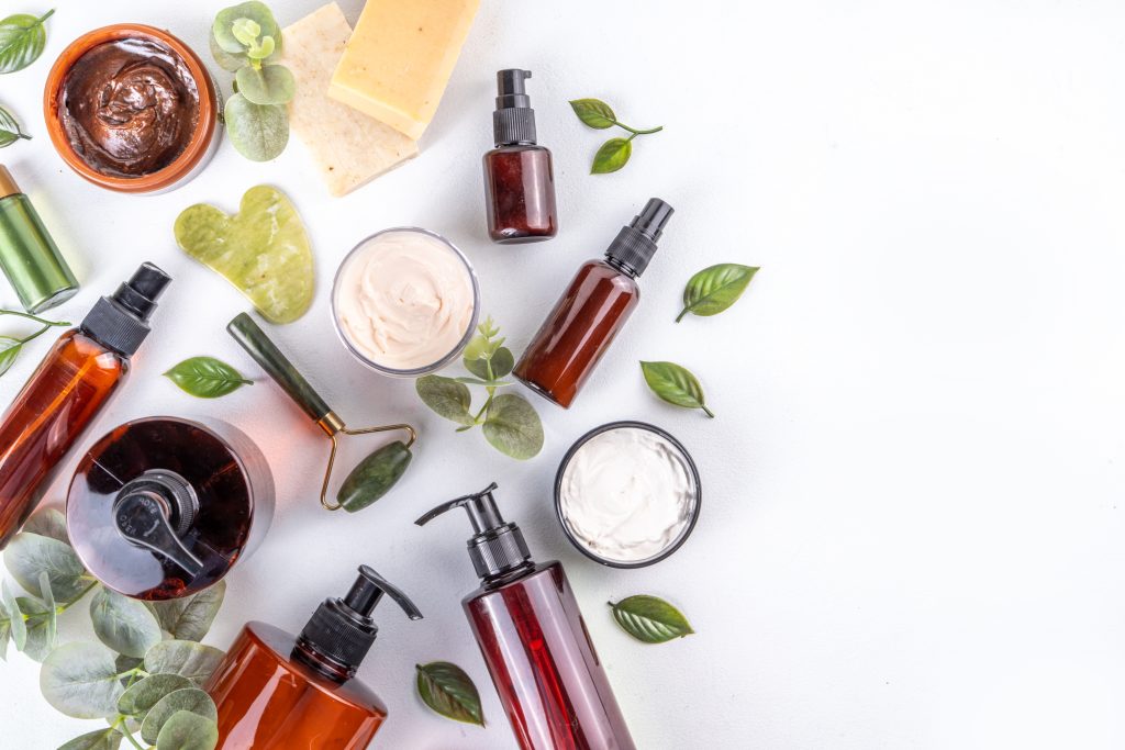 Natural organic beauty care flat lay 5 Surprising Trends Taking Over the Beauty World; Natural organic beauty care flat lay