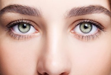 DRY EYES Set Your Sights on Vision Care;female eye zone and brows with day makeup