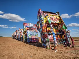 Cadillac Ranch on Route 66 in Texas
