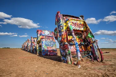 Cadillac Ranch on Route 66 in Texas
