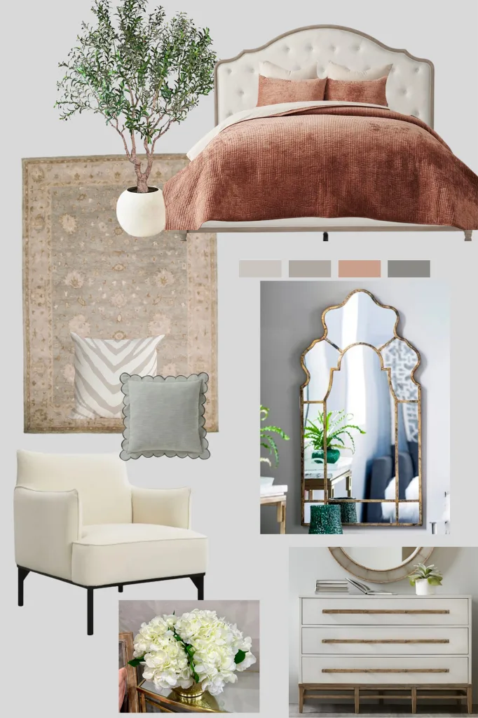 Beige Grey Black Minimalist Interior Design Mood Board Photo Col
