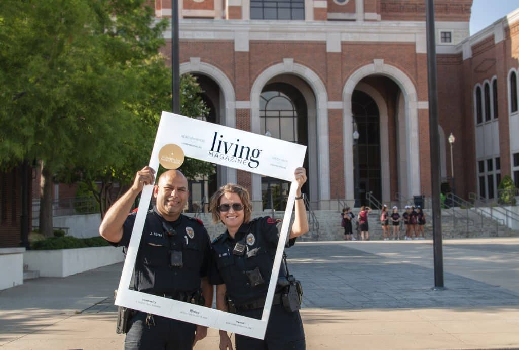 Lewisville Police Department Living magazine at Sounds of Lewisville in Lewisville Texas 