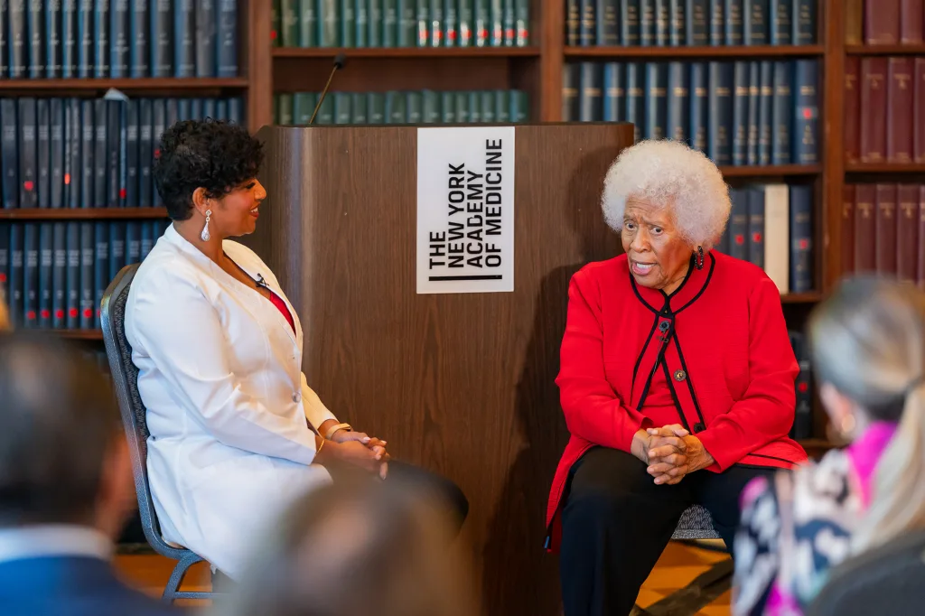 Dr Le Santha with Dr Jocelyn Elders at NYAM copy