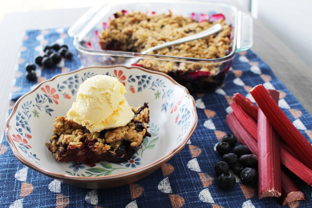 Blueberry Rhubarb Crumble