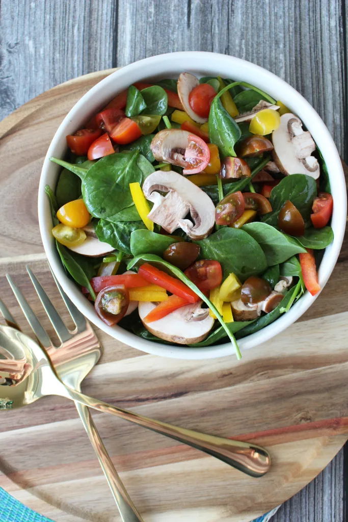 Springtime Spinach & Mushroom Salad