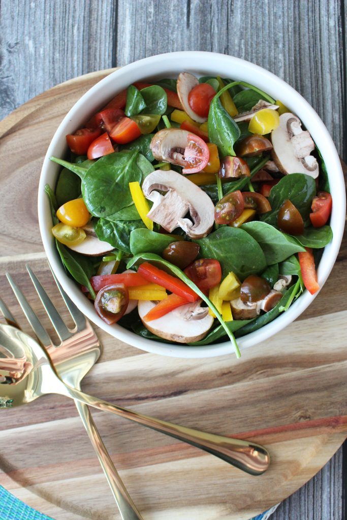 Springtime Spinach & Mushroom Salad