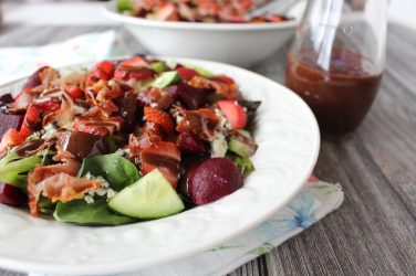 Strawberry Salad with Chocolate Vinaigrette