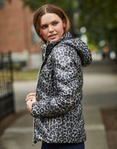 michael kors leopard puffer coat