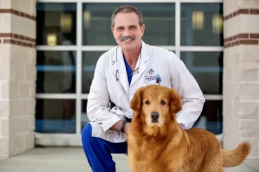 arlington orthopedic associates dr frank rodriguez with his dog