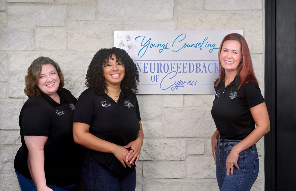 Youngs Counseling/ Neurofeedback Of Cypress Dawn-Petrice Youngs, PHD Candidate, LPC-S, BCN Melissa Hoot, LPC Arianna Stittiams, LPC-A Youngs Counseling/ Neurofeedback Of Cypress Dawn-Petrice Youngs, PHD Candidate, LPC-S, BCN Melissa Hoot, LPC Arianna Stittiams, LPC-A