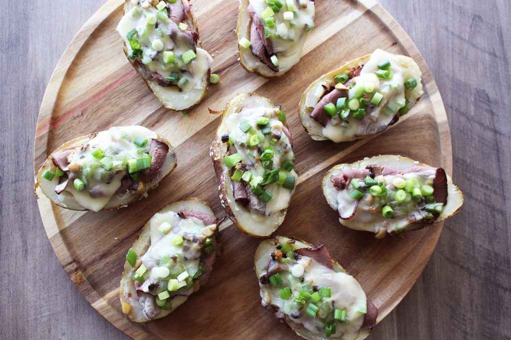 Philly Cheesesteak Potato Skins